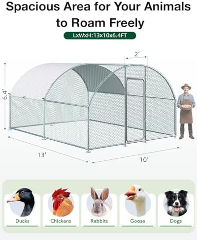 Large metal dome roof chicken run — photo 4
