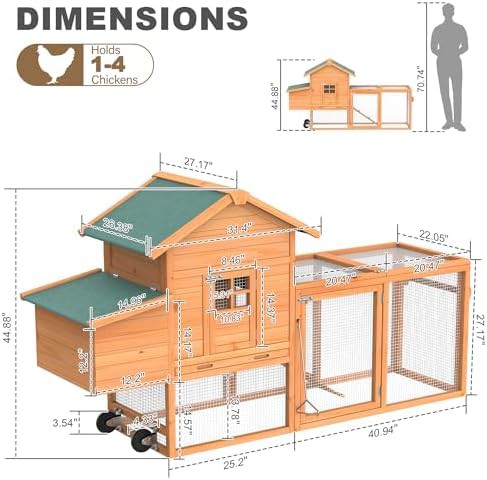 Mobile wooden chicken house on wheels — photo 5