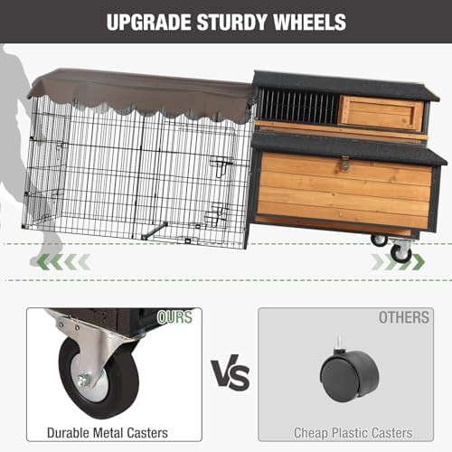 Iron frame mobile chicken coop with run — photo 5