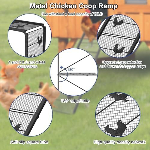 Adjustable metal ladder for chicken coops — photo 5