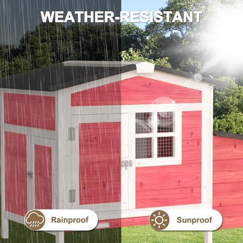 Small red wooden chicken house — photo 5