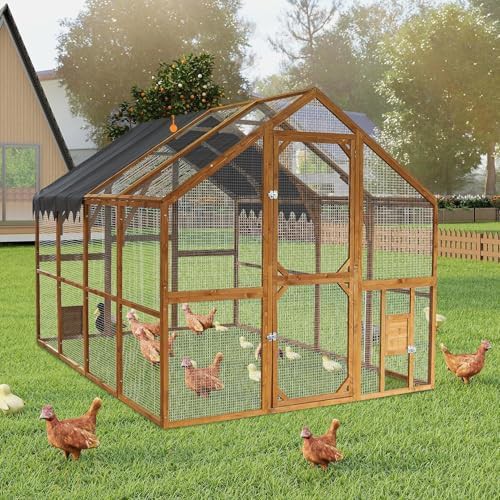 Large wooden poultry cage with rain protection — photo 3
