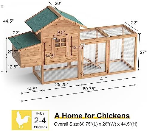 Yellow Wooden Hen House for Four Chickens — photo 5