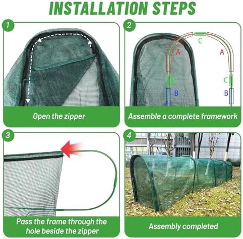Extra long green foldable chicken tunnel — photo 4