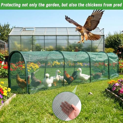 Extra long green foldable chicken tunnel — photo 5