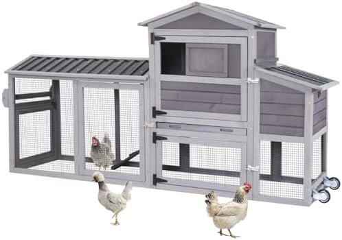 Expandable portable chicken tractor with wheels