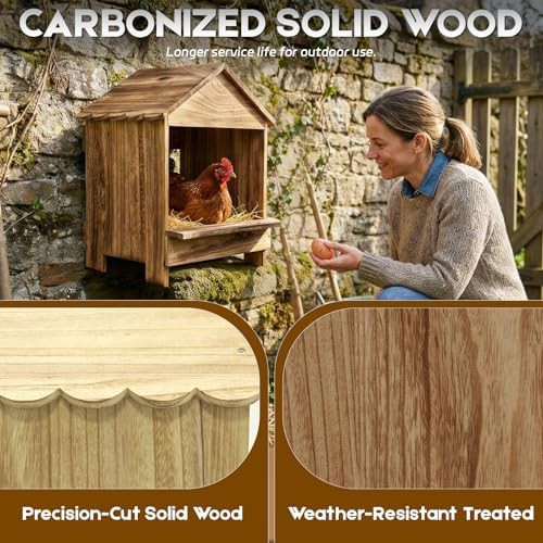 Two pack of wooden chicken nesting boxes — photo 5