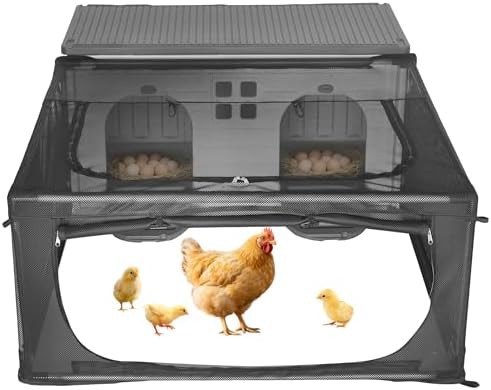 Plastic chicken coop with expandable run