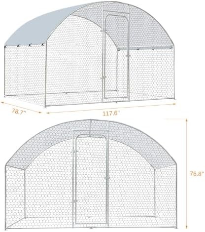 Metal poultry pen with dedicated feeding door — photo 3