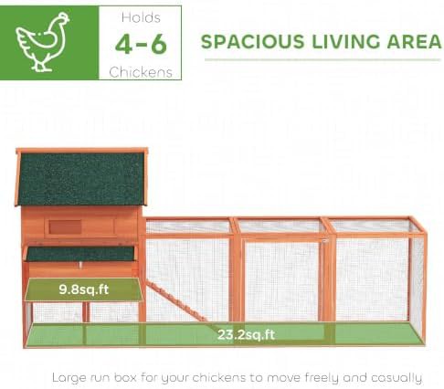 Orange wooden coop with extra large run — photo 3