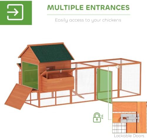 Orange wooden coop with extra large run — photo 4