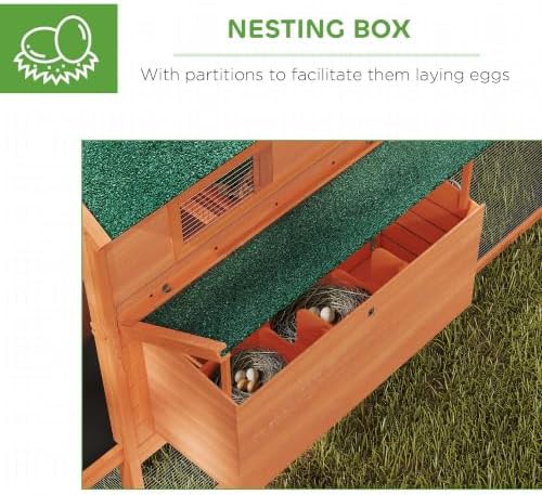 Orange wooden coop with extra large run — photo 5