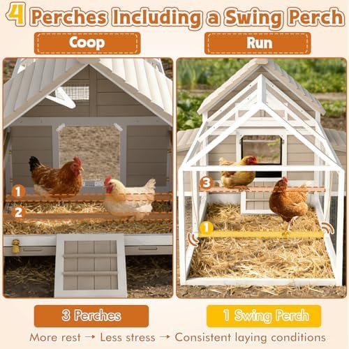 Wooden chicken coop with four nesting boxes — photo 3