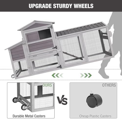 Wooden mobile chicken coop for 2 to 4 chickens — photo 4