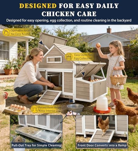 Raised floor wooden coop with six nesting boxes — photo 4