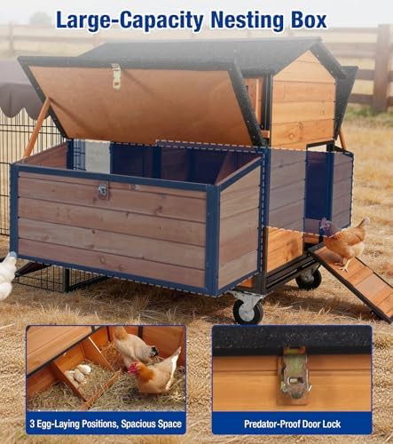 Portable iron frame chicken house with run — photo 5