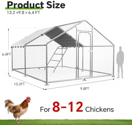 Metal outdoor chicken run with cover — photo 2