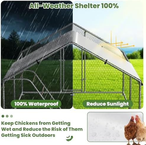 Metal outdoor chicken run with cover — photo 3