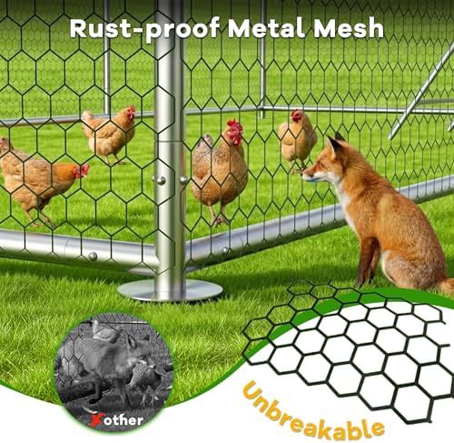 Metal outdoor chicken run with cover — photo 4