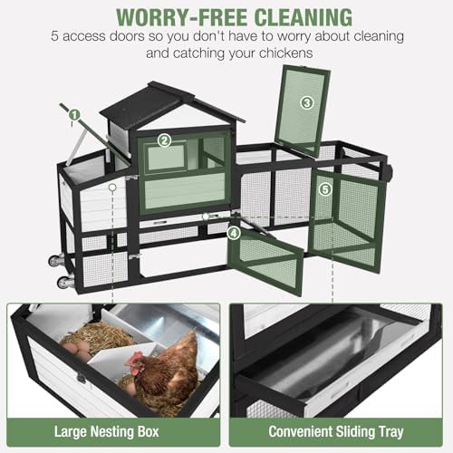 Black mobile hen house with asphalt roof — photo 4