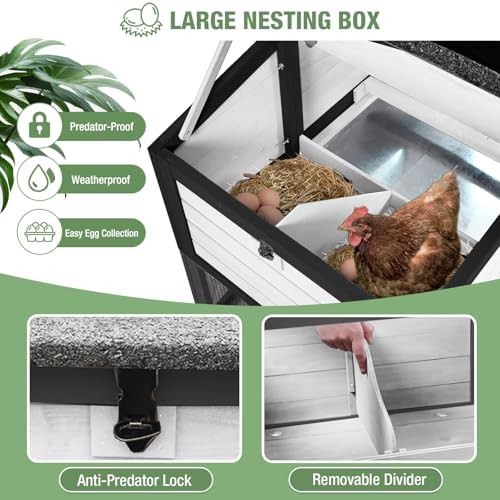 Black mobile hen house with asphalt roof — photo 5