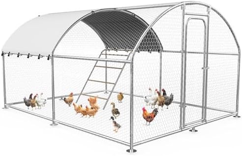 Large metal walk in poultry enclosure