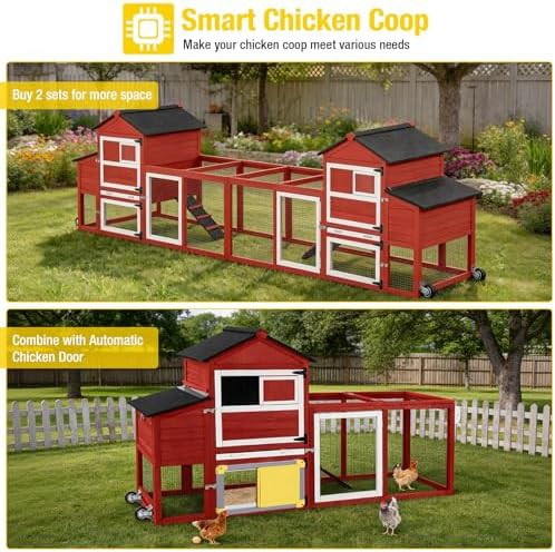 Red mobile chicken house with asphalt roof — photo 5