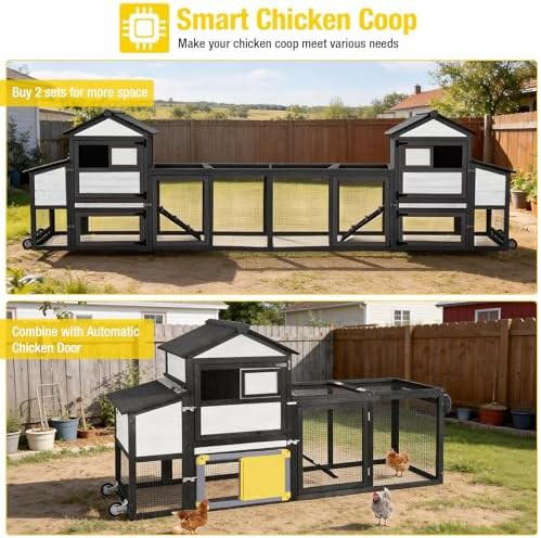 Black mobile chicken coop with run and asphalt roof — photo 5