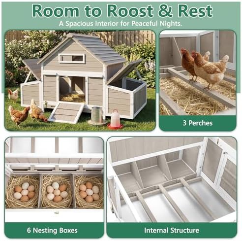 Wooden hen house with six nesting boxes — photo 3