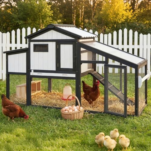 Small mobile chicken coop with wheels