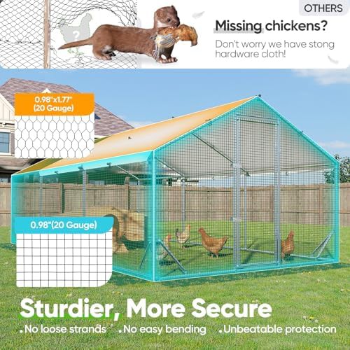 Metal chicken coop with beige nesting box — photo 3