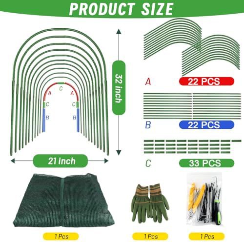 Extended length green foldable poultry tunnel — photo 4