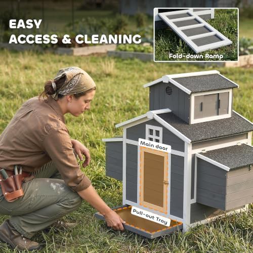 Compact outdoor coop with nesting box and stands — photo 5