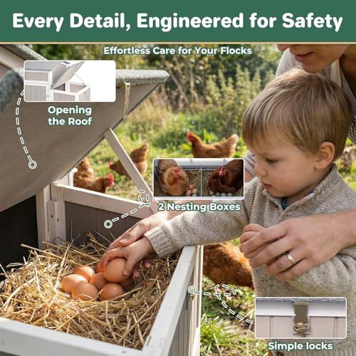 Large chicken tractor with asphalt roof — photo 4
