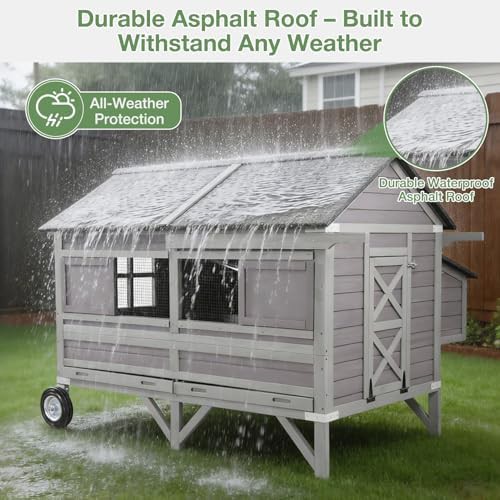 Heavy duty mobile coop with large wheels — photo 3