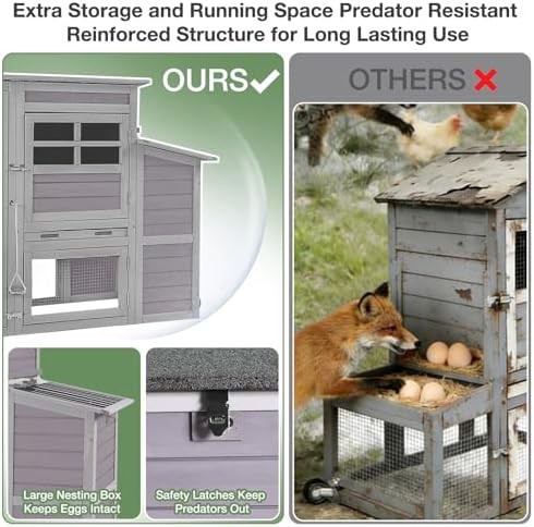 Seventy five inch mobile coop with run — photo 3