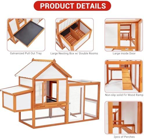 Two story hen house with lockable run — photo 3