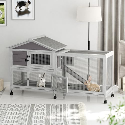 Two story wooden rabbit and chicken hutch — photo 3