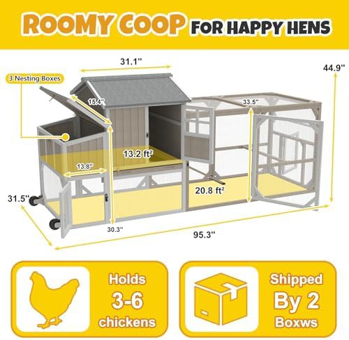 Grey wooden chicken coop with asphalt roof — photo 5