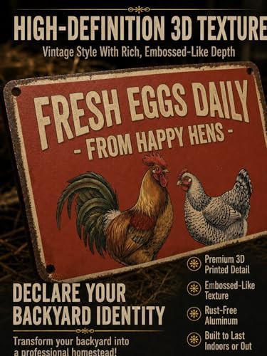 Metal farmhouse sign for hen houses — photo 3