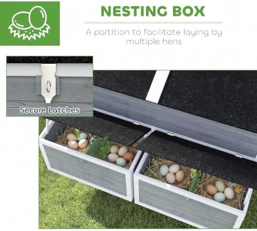 Mobile gray chicken coop with dual cleaning trays — photo 5