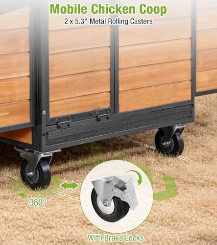 Iron frame mobile chicken tractor with run — photo 3