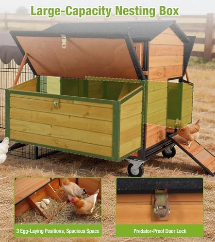 Iron frame mobile chicken tractor with run — photo 4