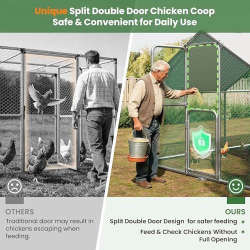 Large metal walk in coop with roosting perch — photo 5