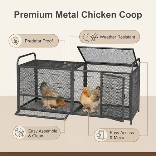 Metal chicken coop with bottom mesh floor — photo 5