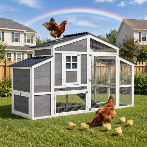 Wooden Waterproof Chicken Coop with Run
