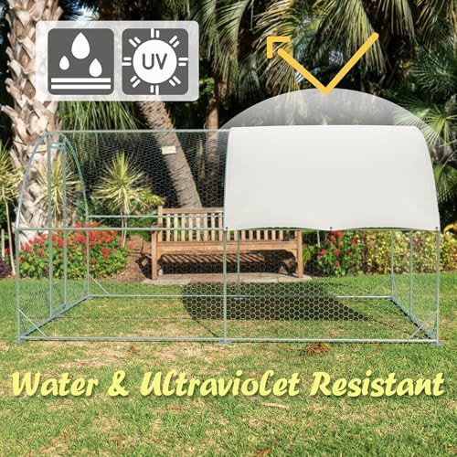 Dome roof metal poultry enclosure with cover — photo 3