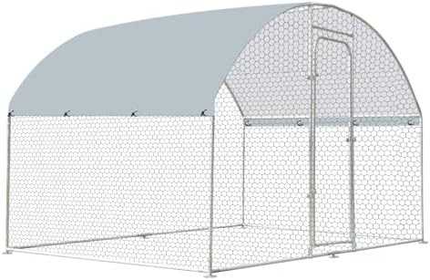 Metal walk in duck house and run