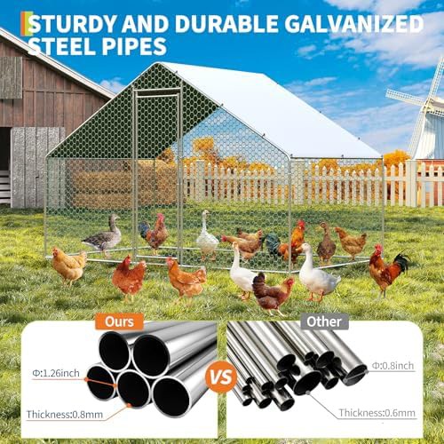 Metal chicken pen with waterproof cover — photo 5