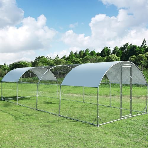 Walk in metal poultry run with cover — photo 4